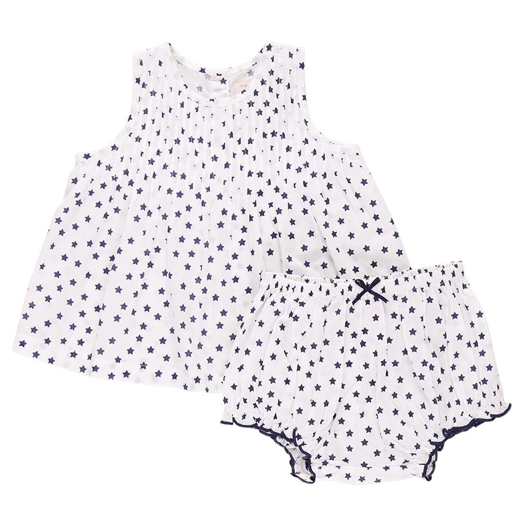 Baby Girls Jaipur Set - Cream Ditsy Stars