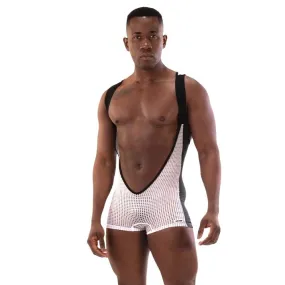 Barcode Berlin Sanke mesh singlet white