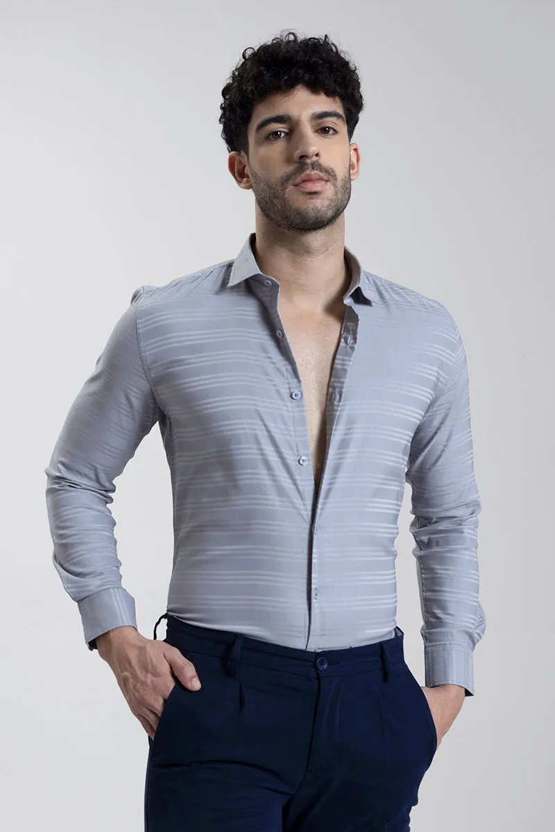 Barre Stripe Dusty Blue Shirt