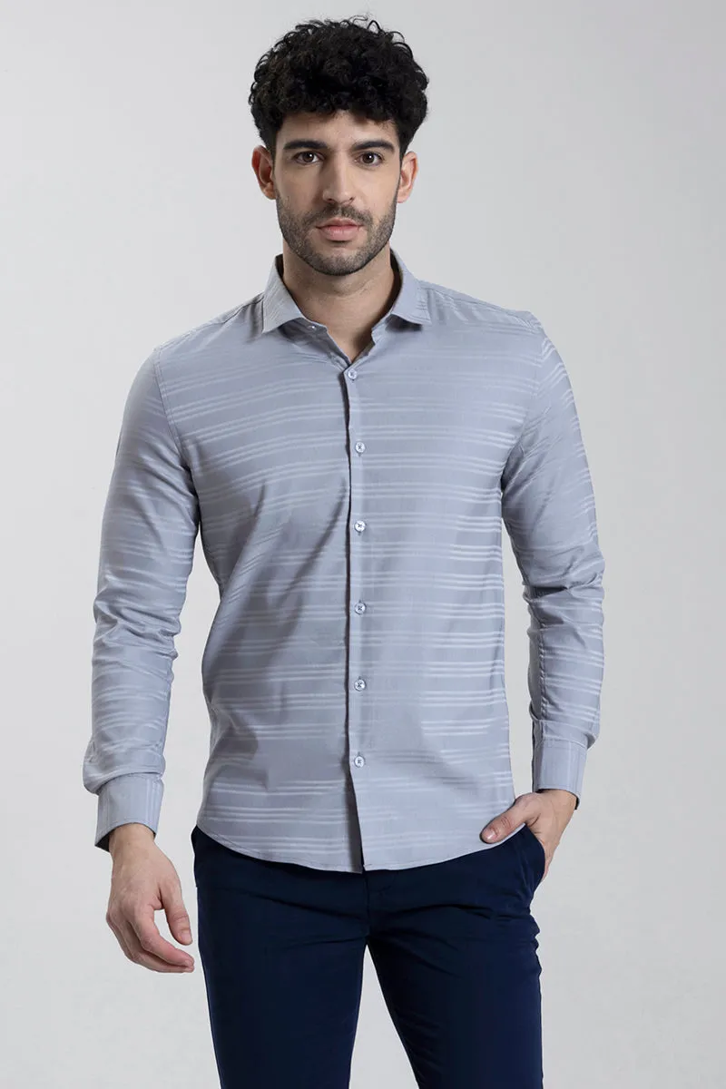 Barre Stripe Dusty Blue Shirt