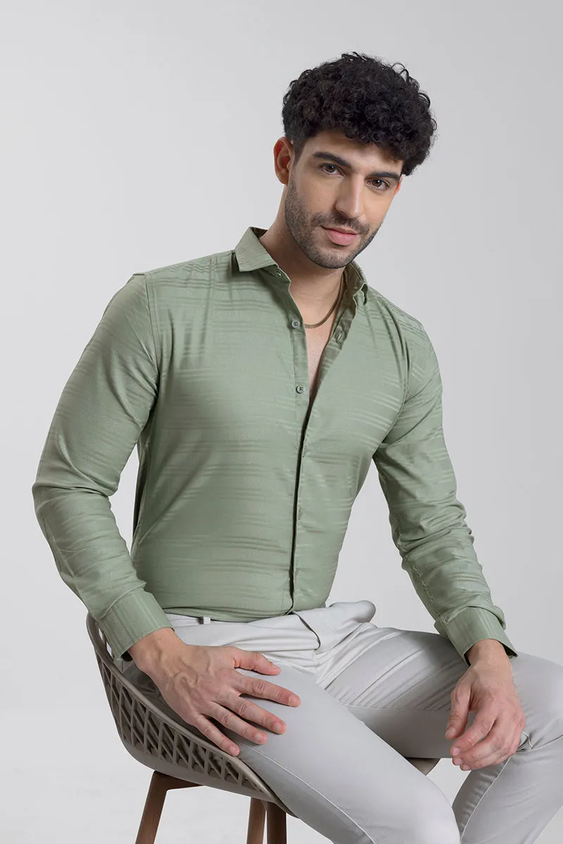 Barre Stripe Green Shirt