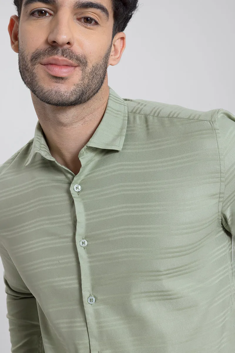 Barre Stripe Green Shirt