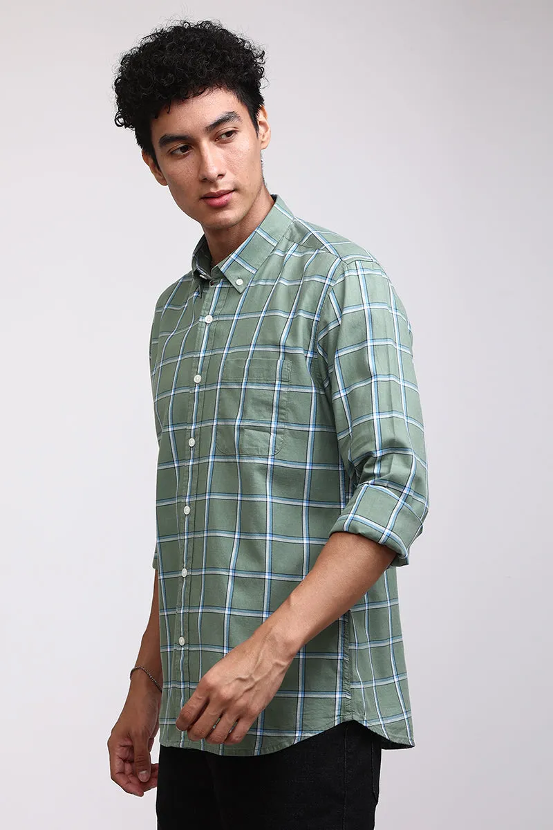 Basic Checks Green Shirt