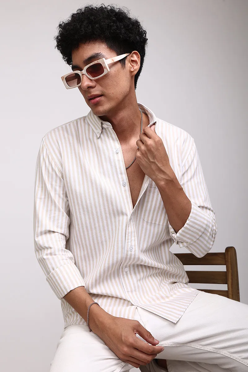 Basic Stripe Beige Shirt