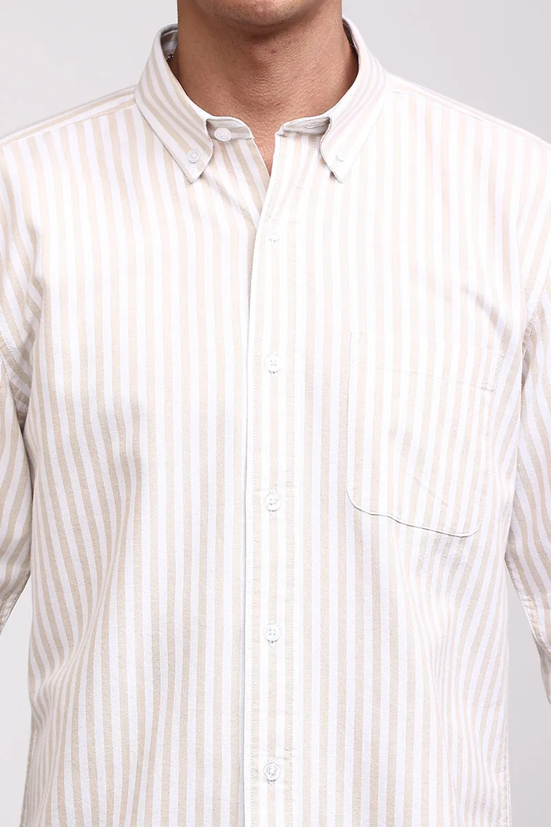 Basic Stripe Beige Shirt