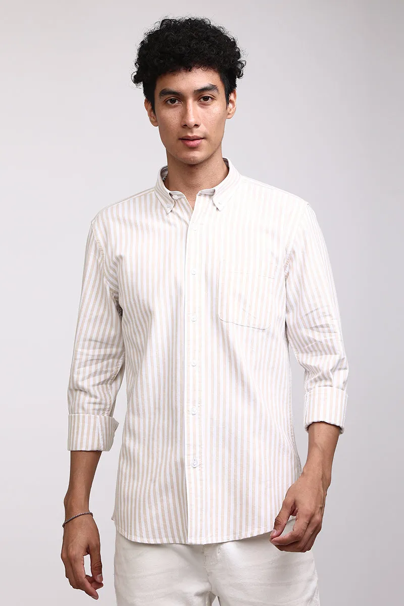 Basic Stripe Beige Shirt