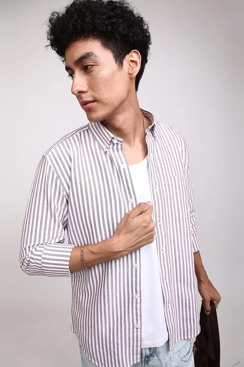 Basic Stripe Mauve Shirt