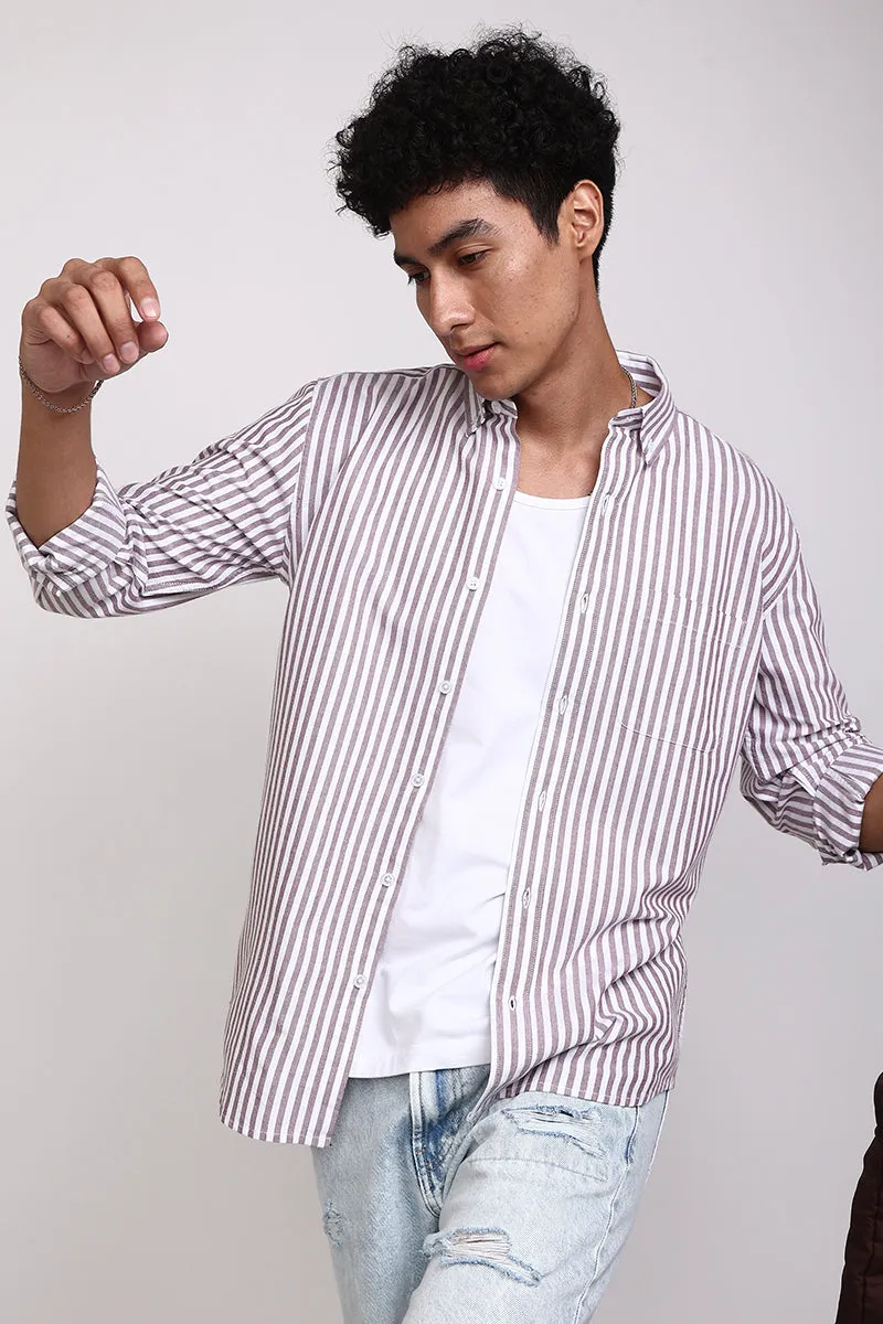 Basic Stripe Mauve Shirt