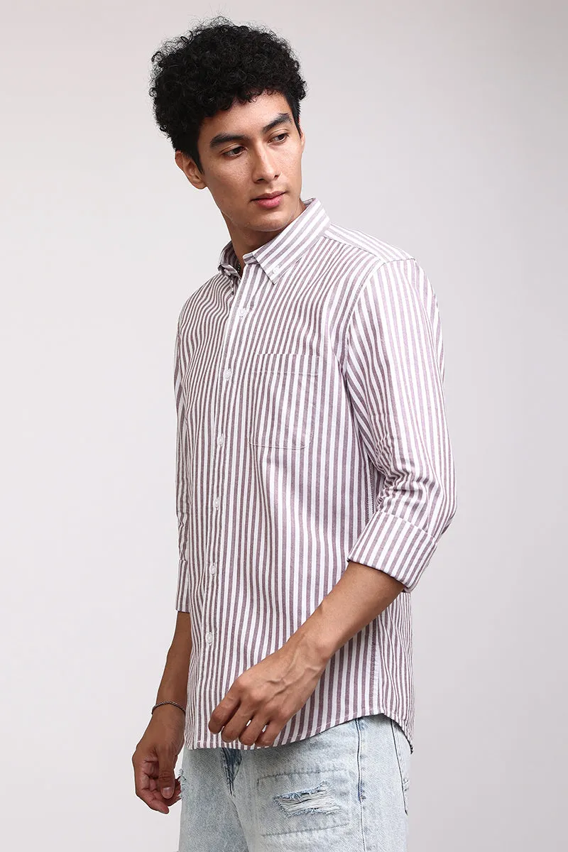 Basic Stripe Mauve Shirt