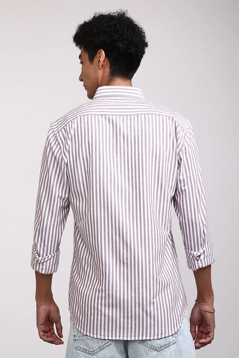 Basic Stripe Mauve Shirt