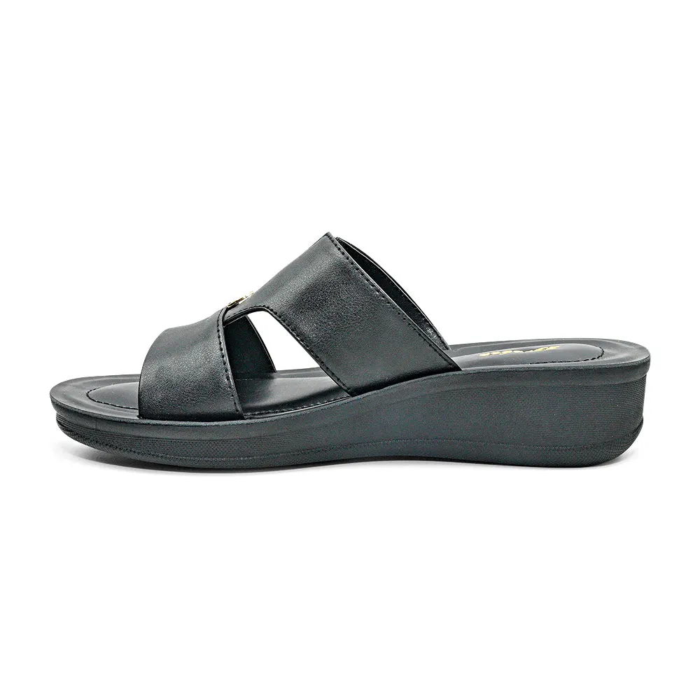 Bata Light & Easy Valentino Black Slide Sandal for Women