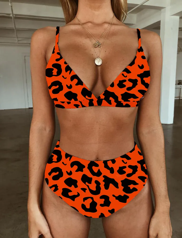 Bikini printed high waist