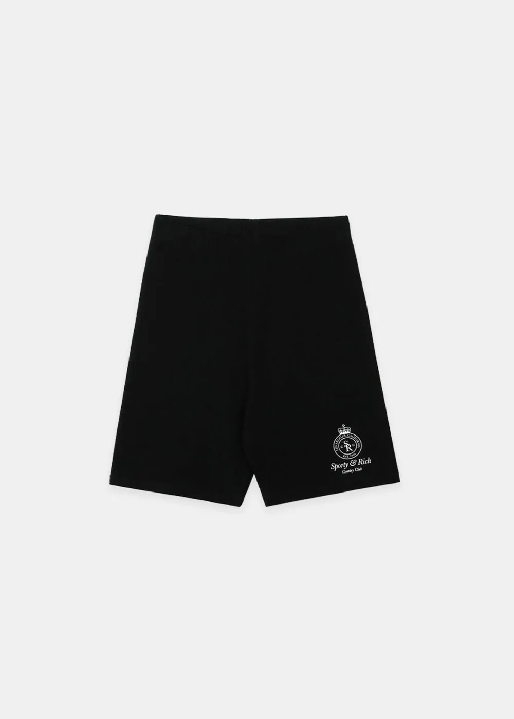 Black Crown Biker Shorts