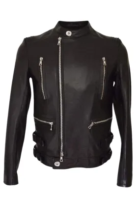 Black Leather Biker Jacket