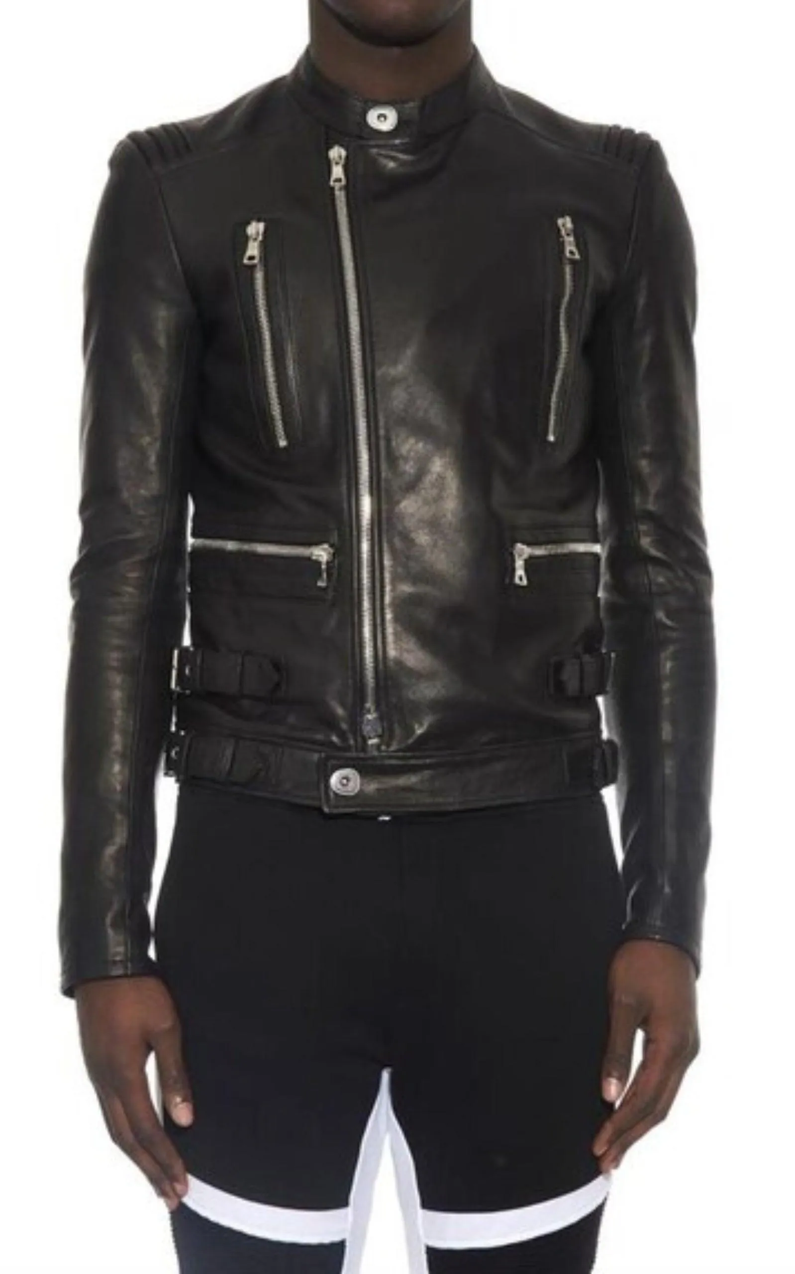 Black Leather Biker Jacket