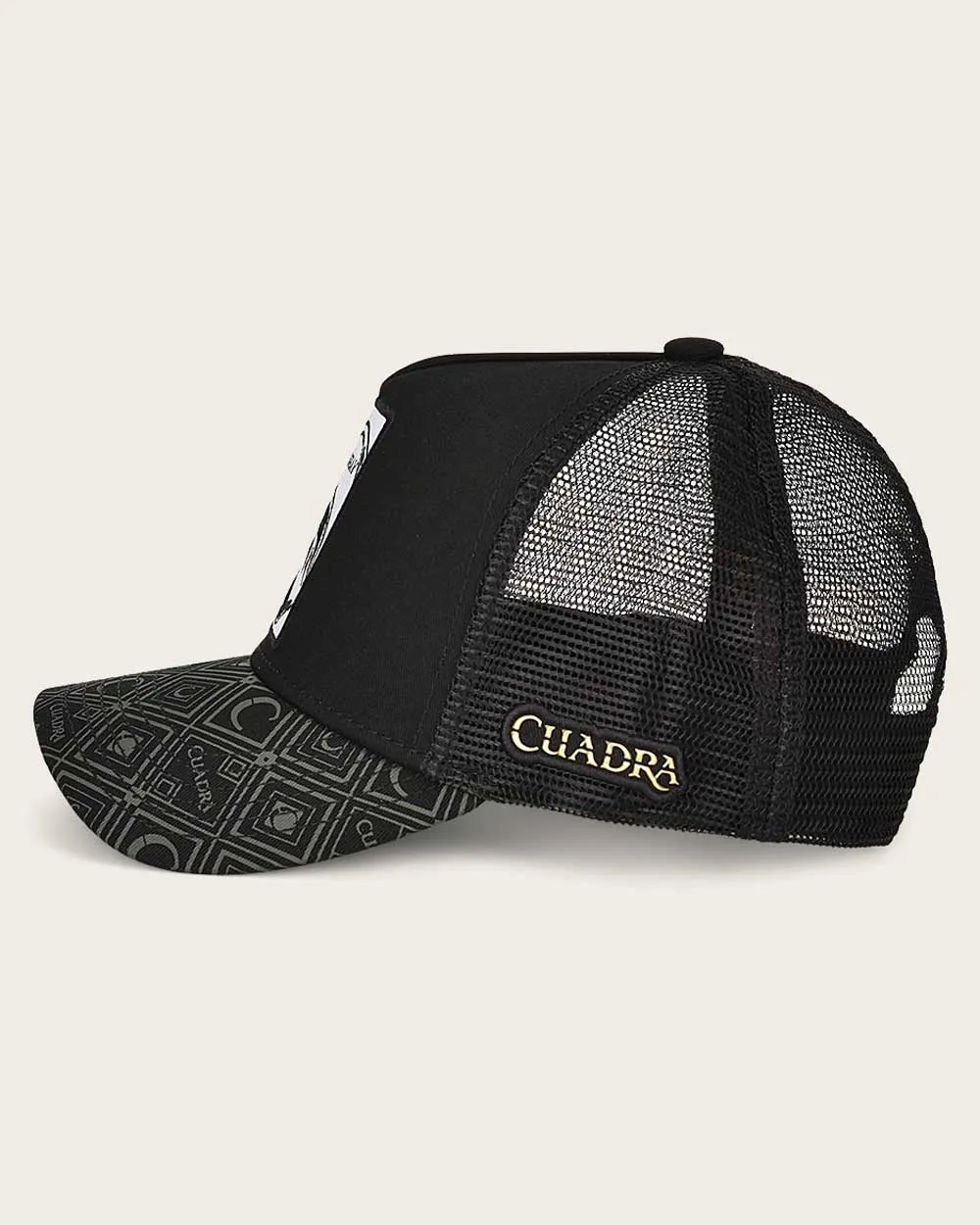 Black stingray patch cap