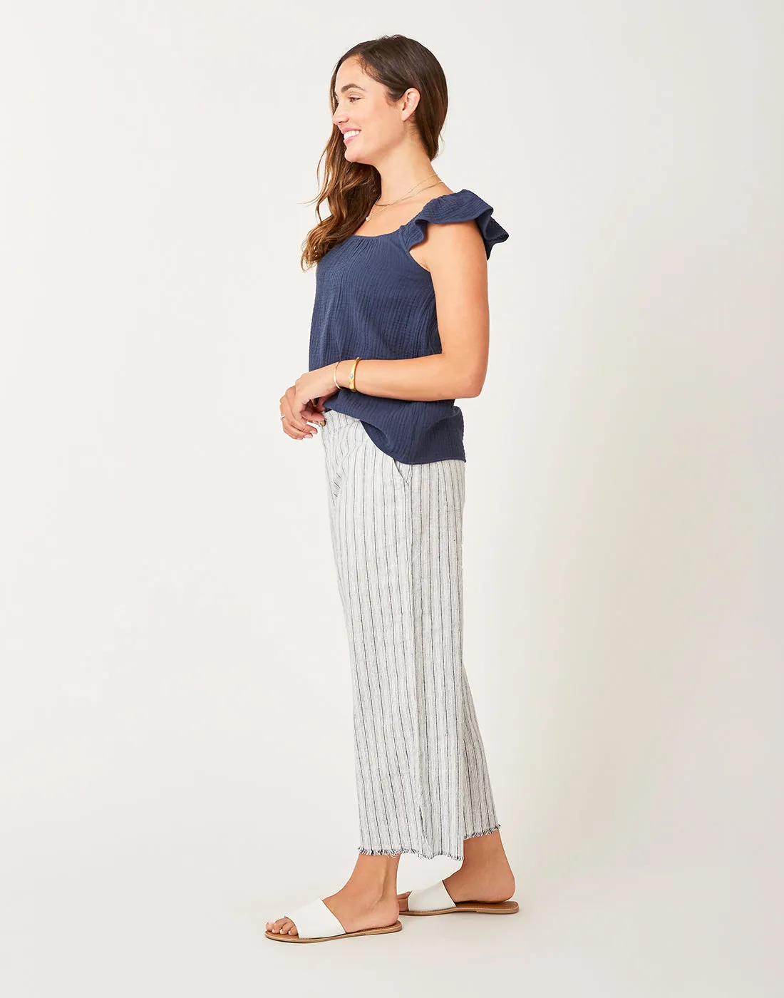 Blake Pant: Navy Byron Stripe - FINAL SALE