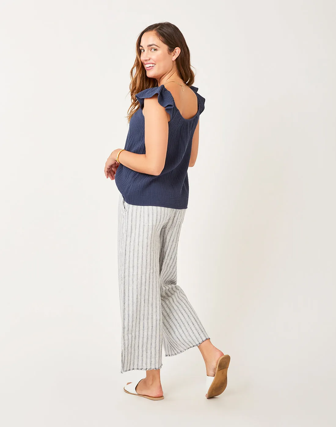 Blake Pant: Navy Byron Stripe - FINAL SALE