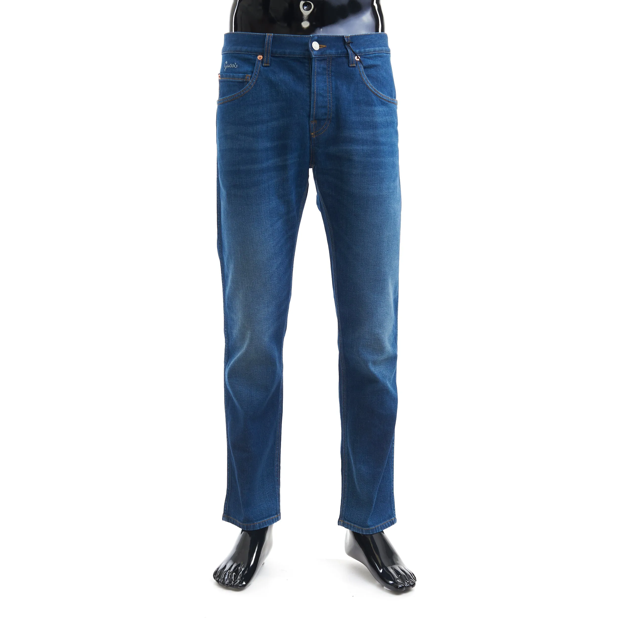 Blue Tapered Denim Pant