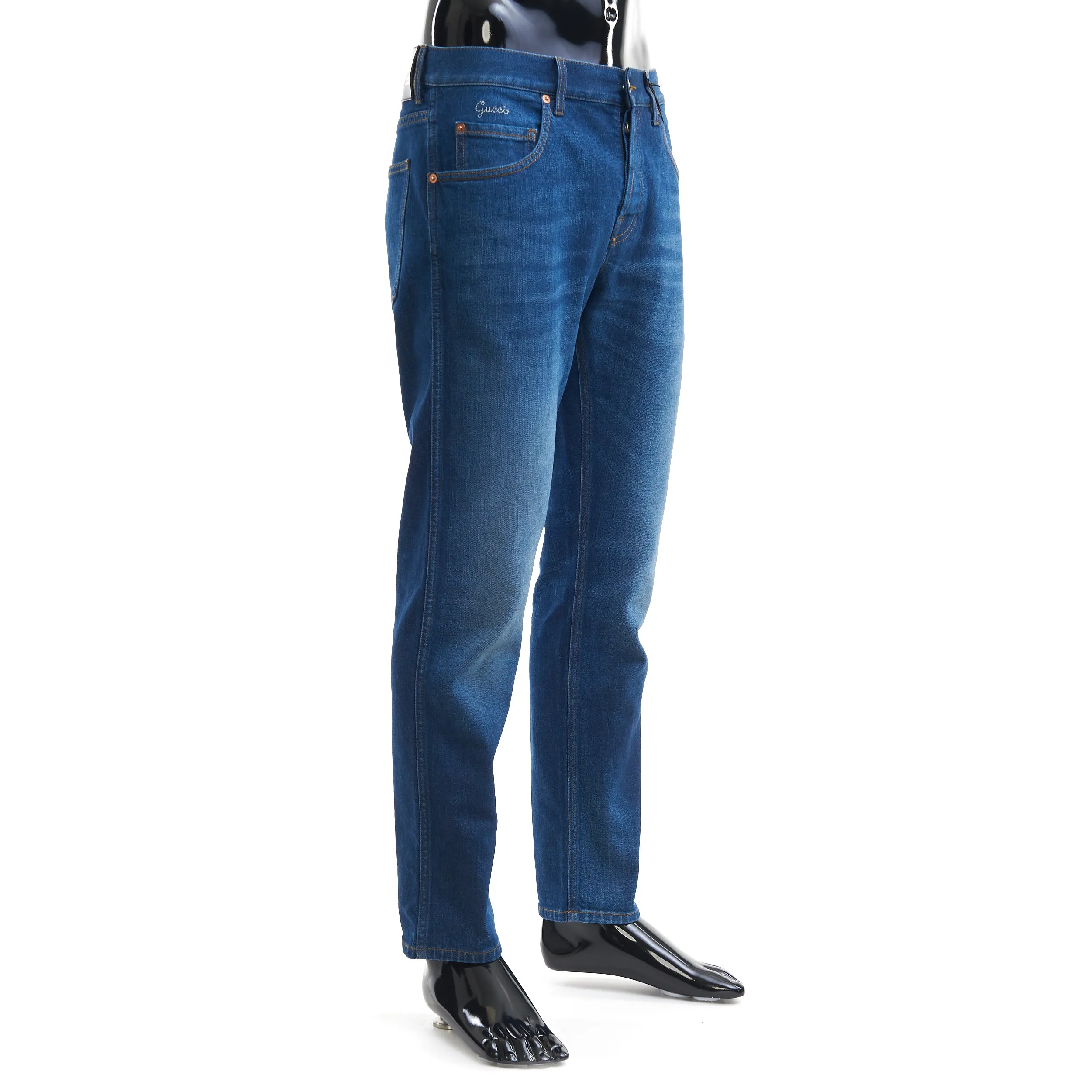 Blue Tapered Denim Pant