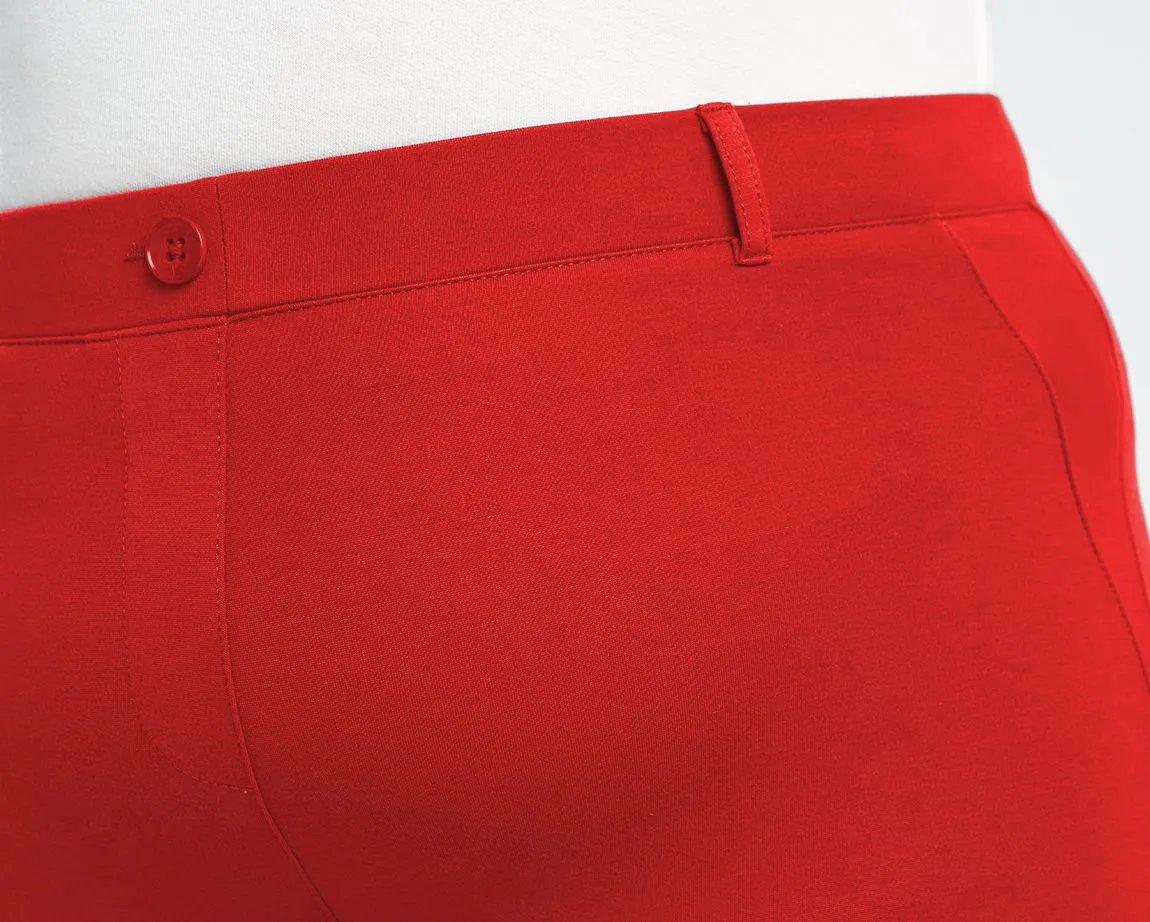 Boot-Cut | Two-Pocket Dress Pant Yoga Pants (Poinsettia)