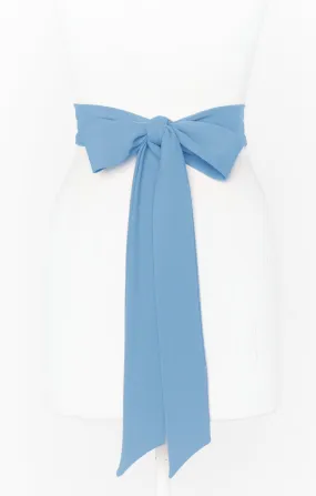 Bridesmaid Sash ~ French Blue Stretch