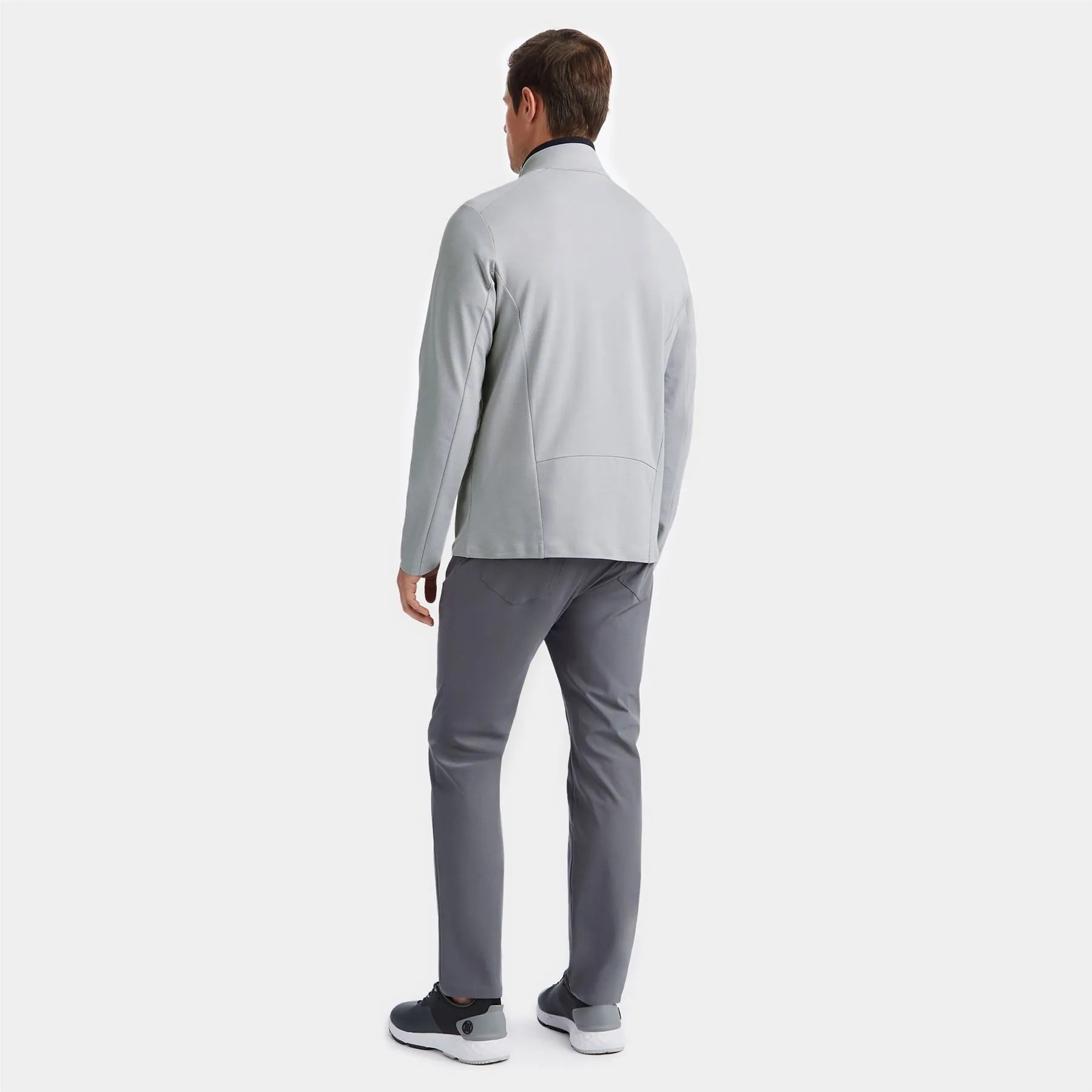 Brushed Back Tech Quarter Zip Mid Layer Light Heather Grey - 2024