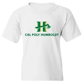 Cal Poly Humboldt Lumberjacks Primary Logo Youth T Shirt - White