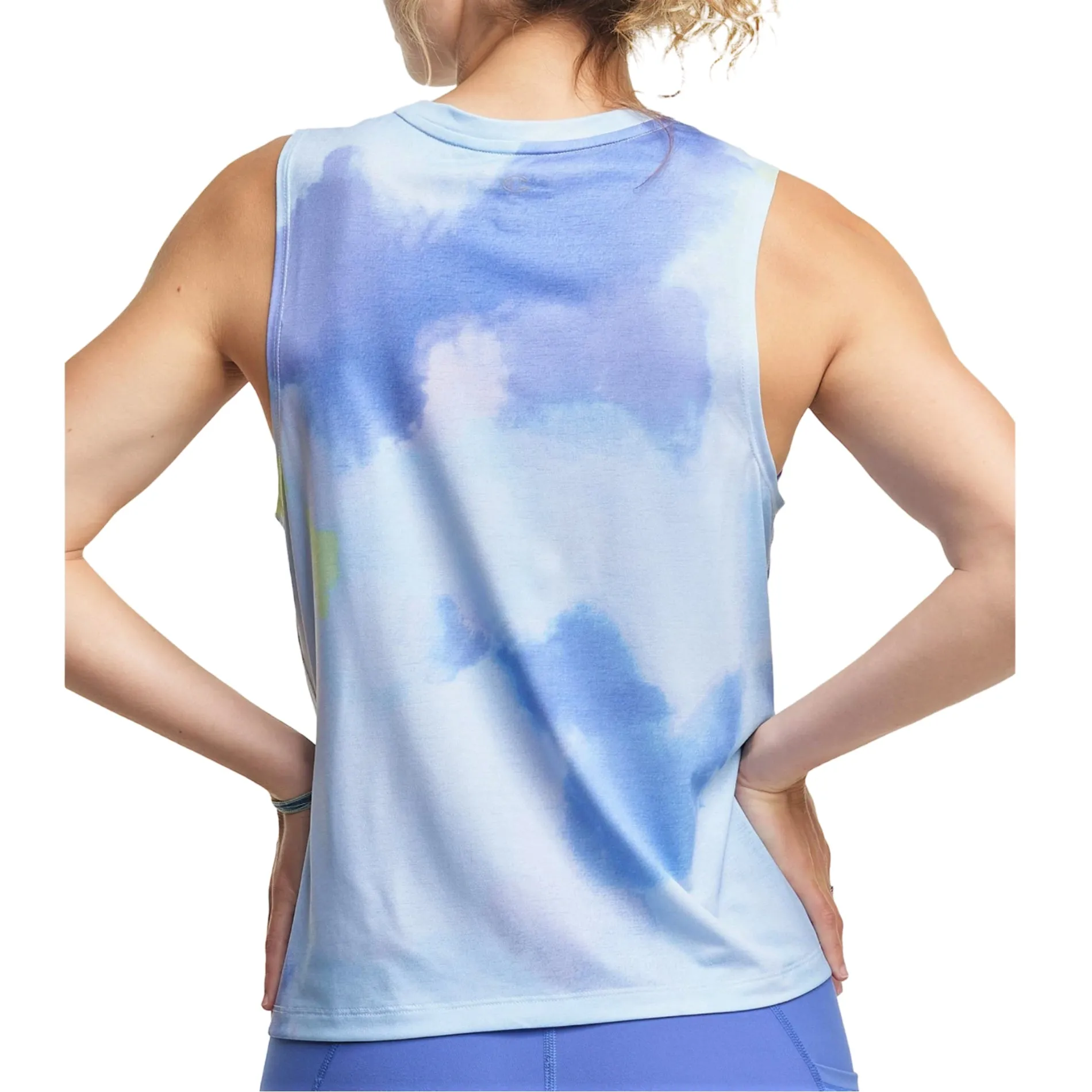 Champion Women's Athletic Quick Dry Lightweight Logo Tie Dye Plint Tank Top