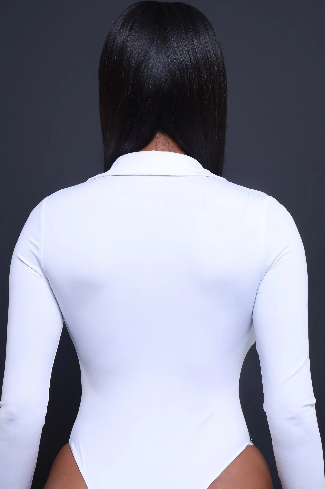 Change Of Plans Button Up Bodysuit - White