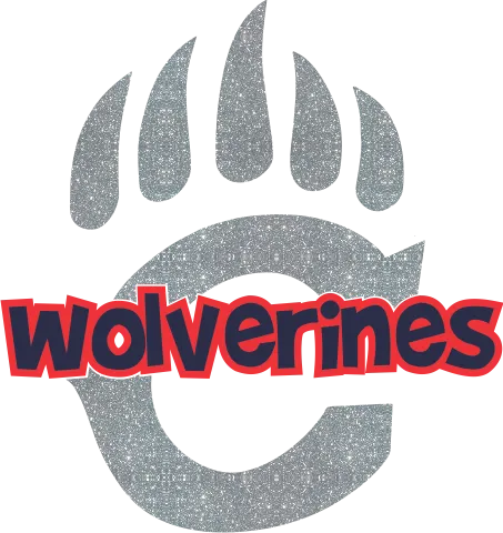 Chap Cheer Glitter Wolverines Paw Raglan