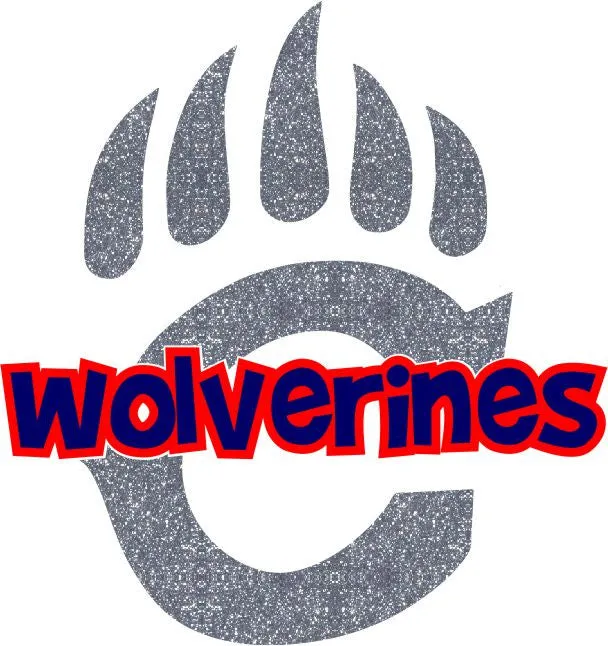 Chap Glitter Wolverines Paw Raglan