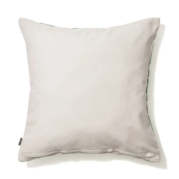 Chidori Flock Pt Cushion Cover 450 X 450 White X Green