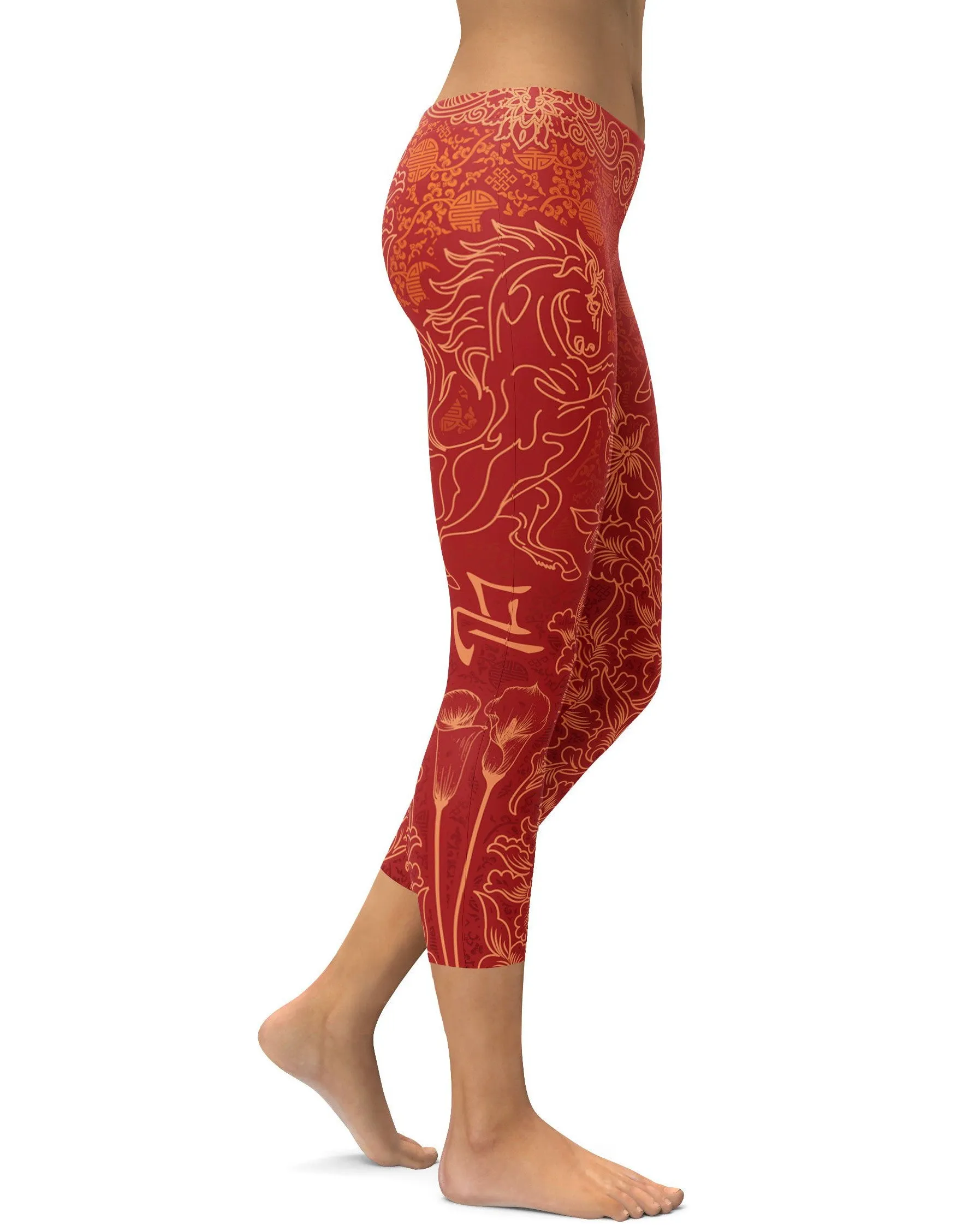 Chinese Zodiac Horse Capris