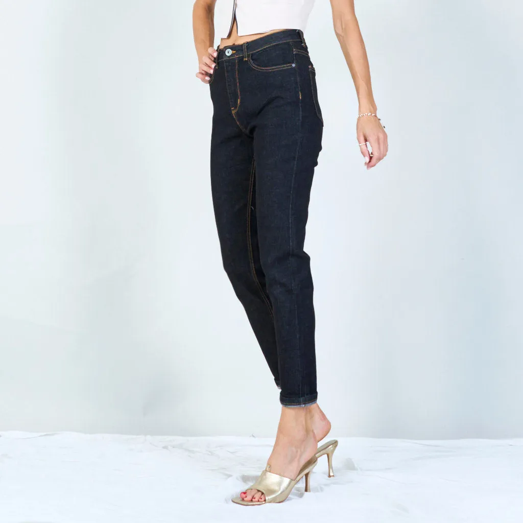 Classic cuffed skinny jeans wholesale