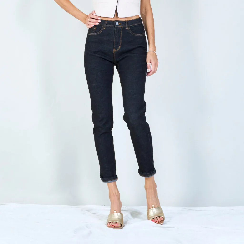 Classic cuffed skinny jeans wholesale