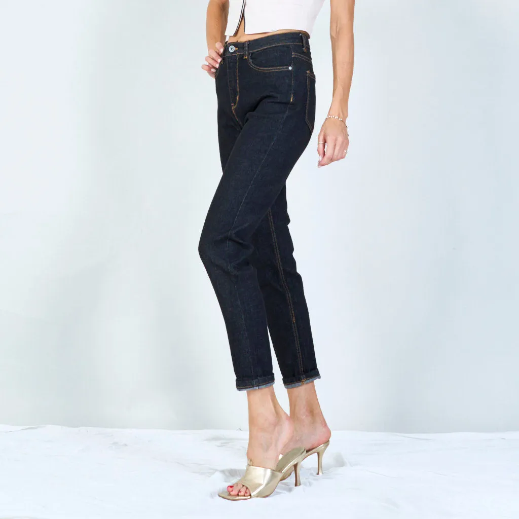 Classic cuffed skinny jeans wholesale