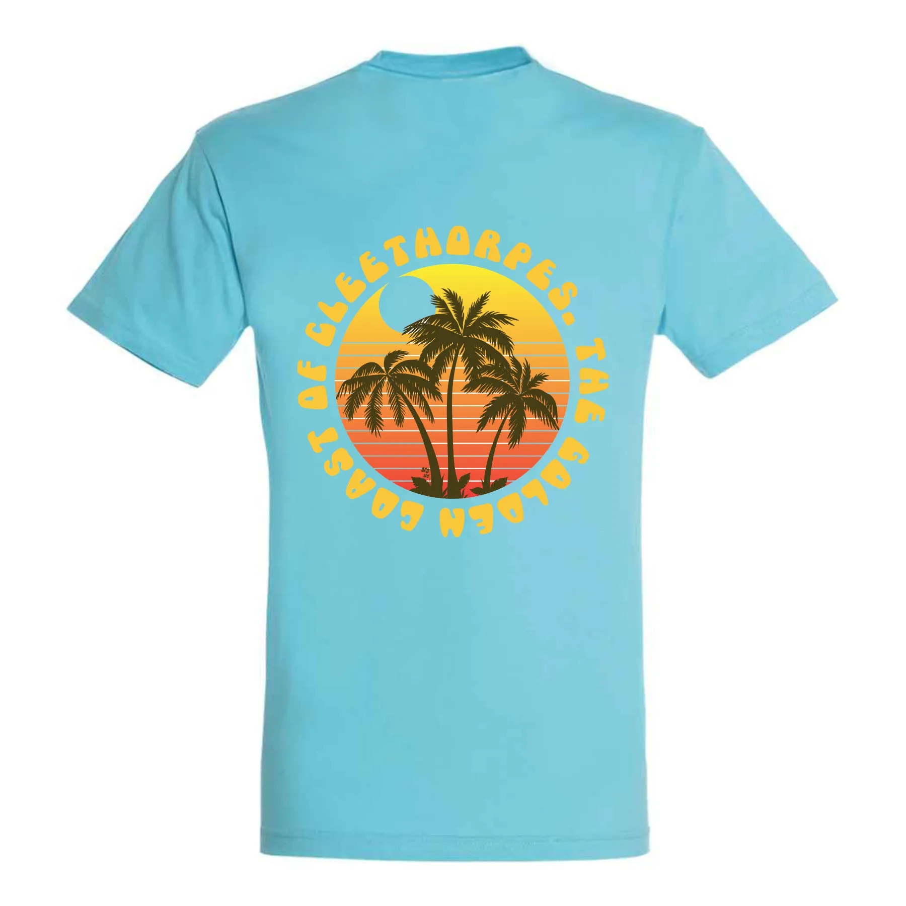 CLEETHORPES GOLDEN COAST T-SHIRT - AQUA -