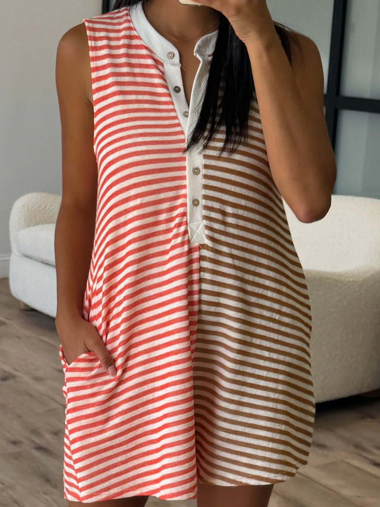 Collins Romper | Sunset Stripe