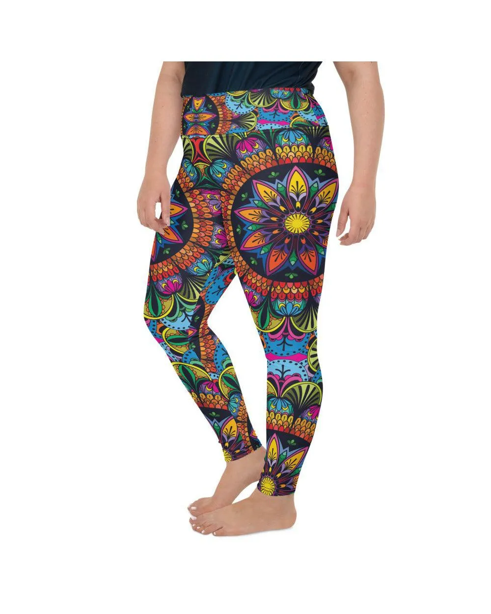 Colorful Mandala Plus Size Leggings