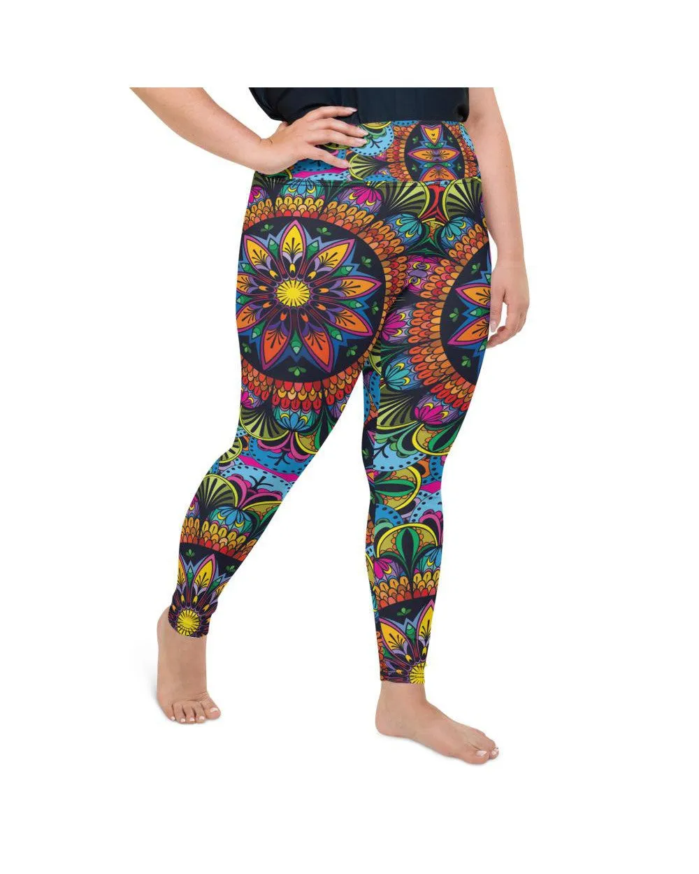 Colorful Mandala Plus Size Leggings