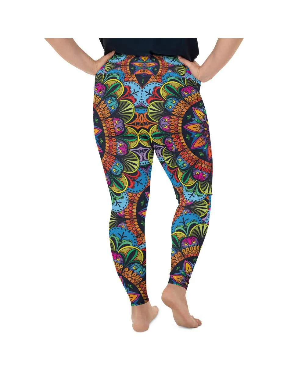 Colorful Mandala Plus Size Leggings