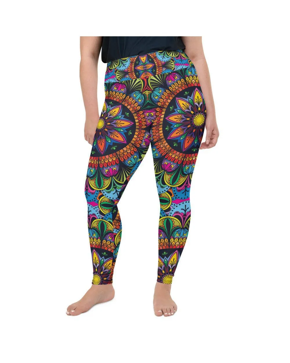 Colorful Mandala Plus Size Leggings