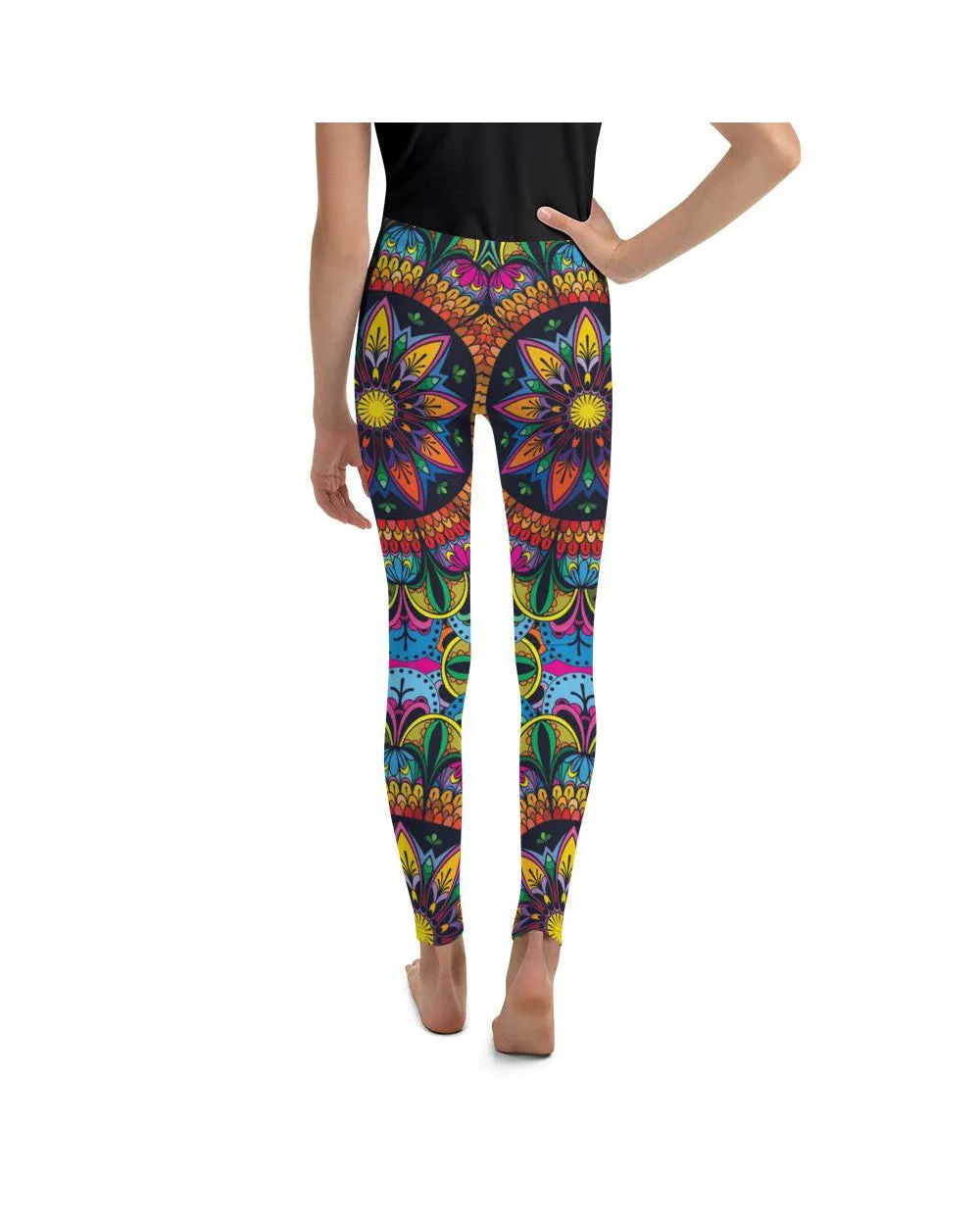 Colorful Mandala Youth Leggings