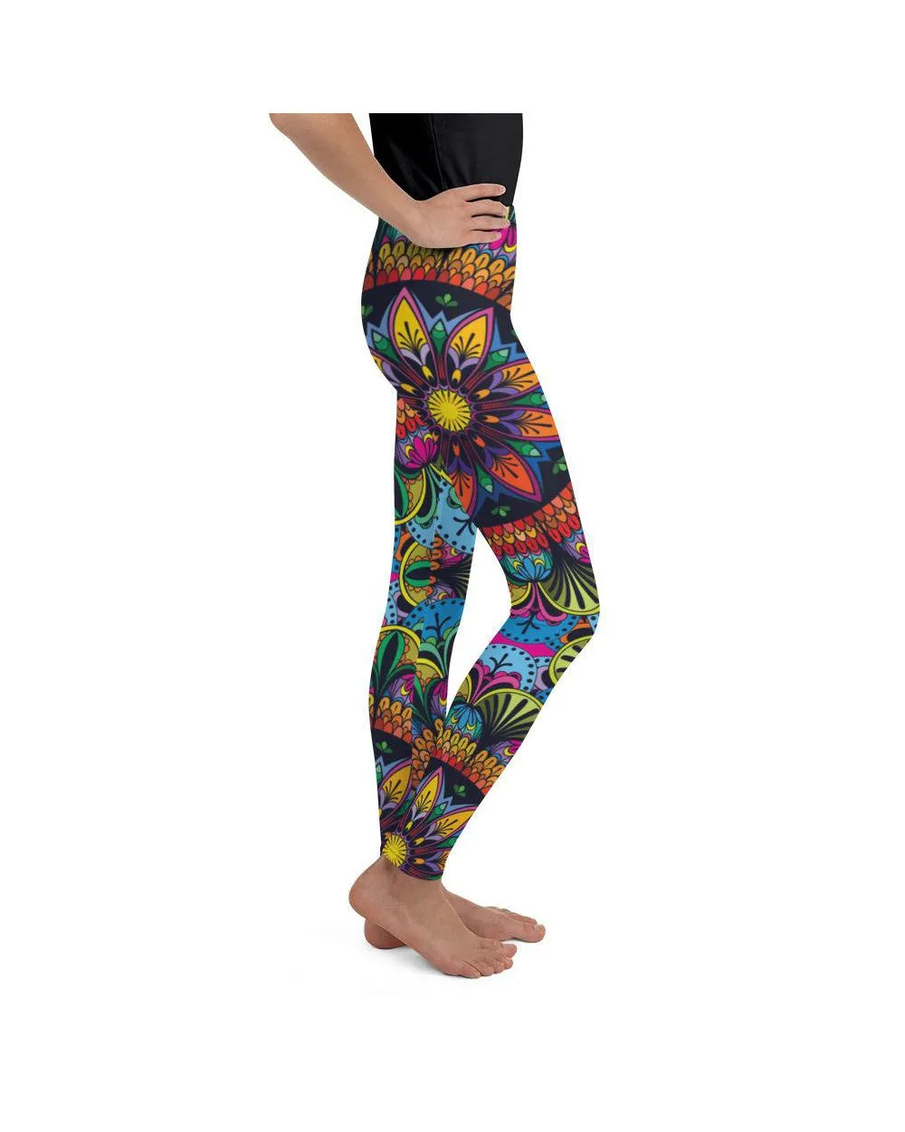 Colorful Mandala Youth Leggings