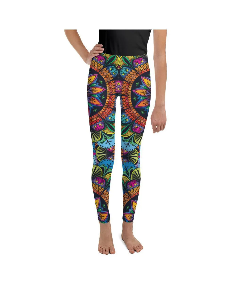 Colorful Mandala Youth Leggings