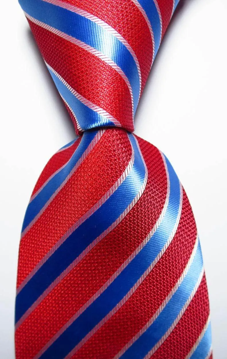 Colorful Striped Silk Neckties 100% Silk Mens Neck Tie