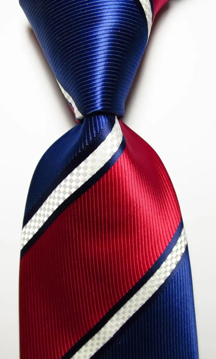 Colorful Striped Silk Neckties 100% Silk Mens Neck Tie