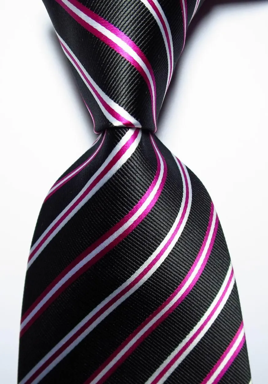 Colorful Striped Silk Neckties 100% Silk Mens Neck Tie