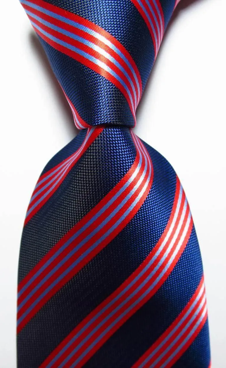 Colorful Striped Silk Neckties 100% Silk Mens Neck Tie